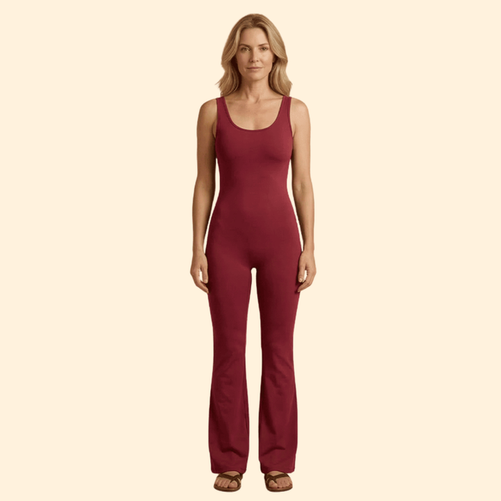 Women’s Sleeveless Jumpsuit with Back Cutout