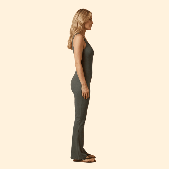 Women’s Sleeveless Jumpsuit with Back Cutout