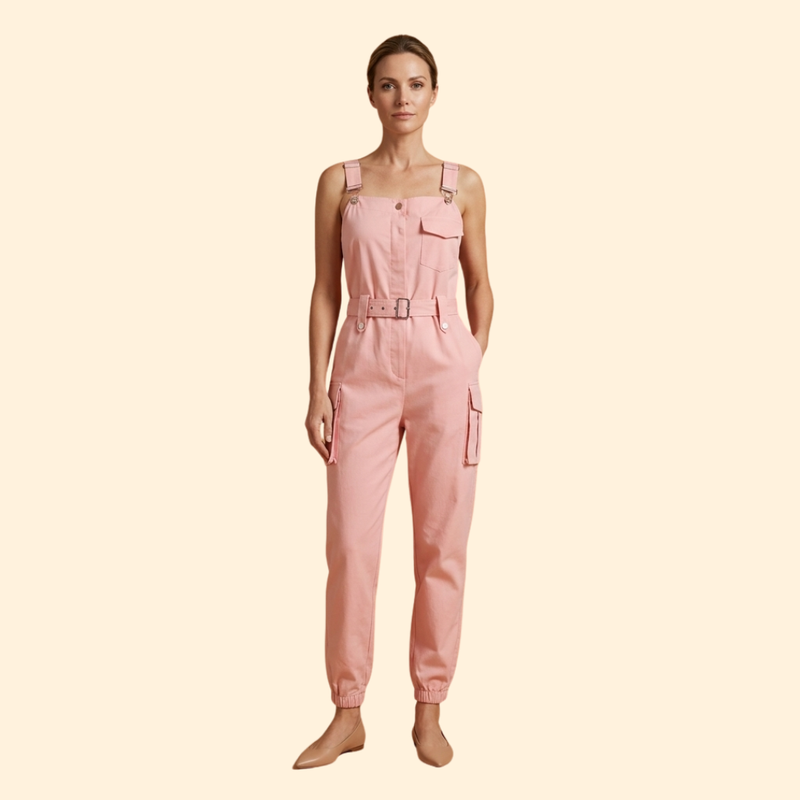 Women’s Sleeveless Jumpsuit with Side Pockets