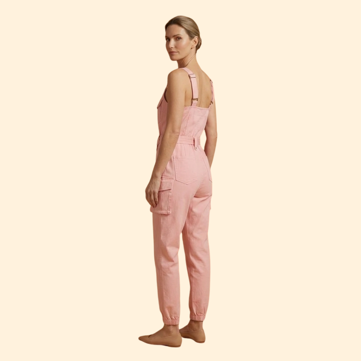 Women’s Sleeveless Jumpsuit with Side Pockets