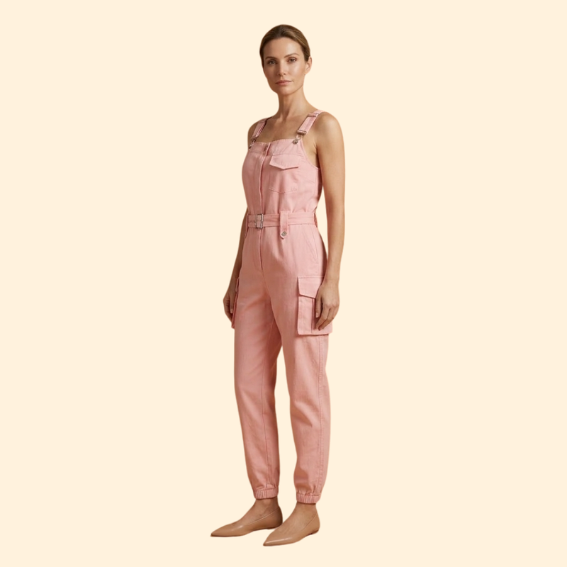 Women’s Sleeveless Jumpsuit with Side Pockets