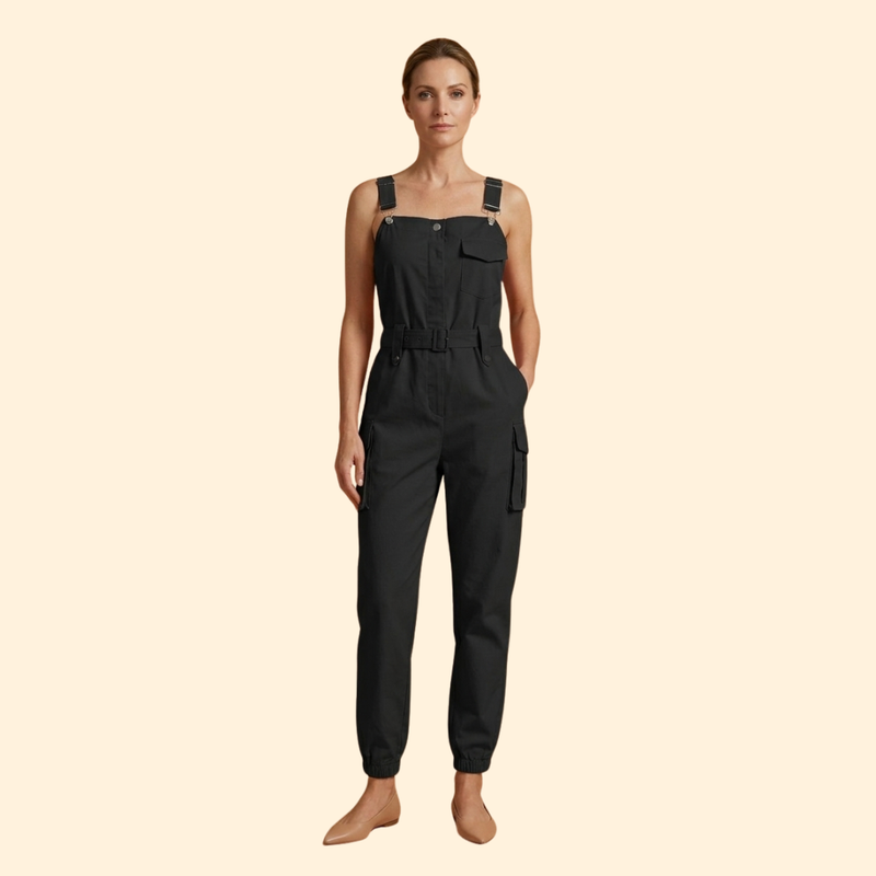 Women’s Sleeveless Jumpsuit with Side Pockets