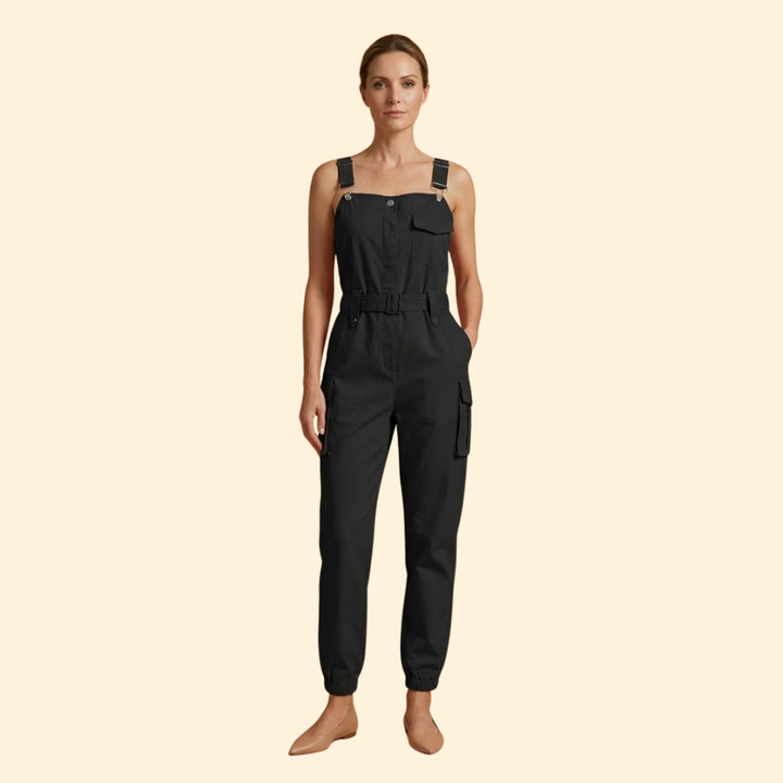 Women’s Sleeveless Jumpsuit with Side Pockets