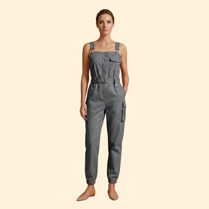 Women’s Sleeveless Jumpsuit with Side Pockets