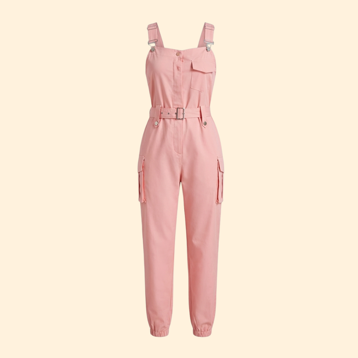 Women’s Sleeveless Jumpsuit with Side Pockets
