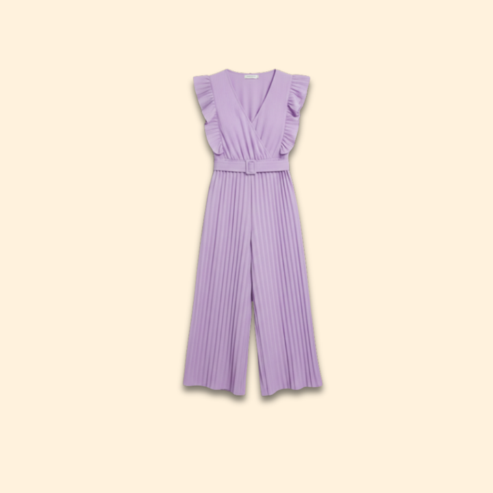 Women’s Trendy Jumpsuit with Pleated Design