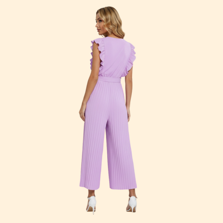 Women’s Trendy Jumpsuit with Pleated Design