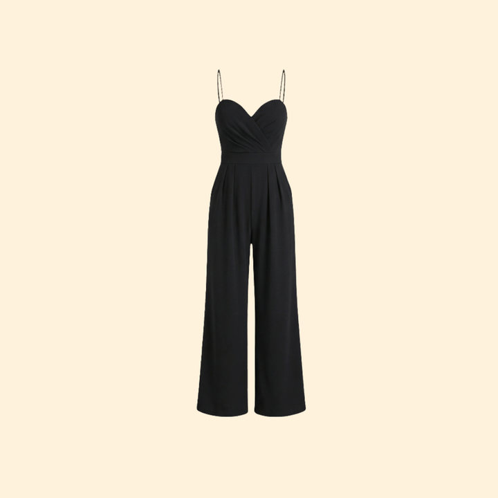 Women’s Sleeveless Jumpsuit with Flared Leg Pants