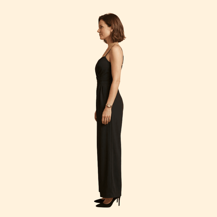 Women’s Sleeveless Jumpsuit with Flared Leg Pants
