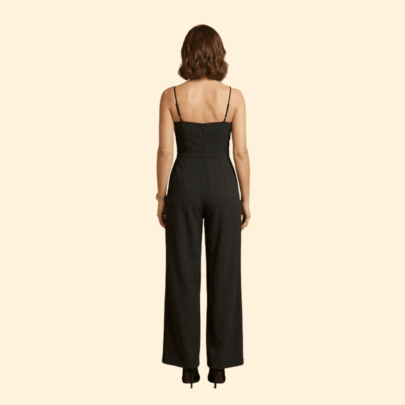 Women’s Sleeveless Jumpsuit with Flared Leg Pants