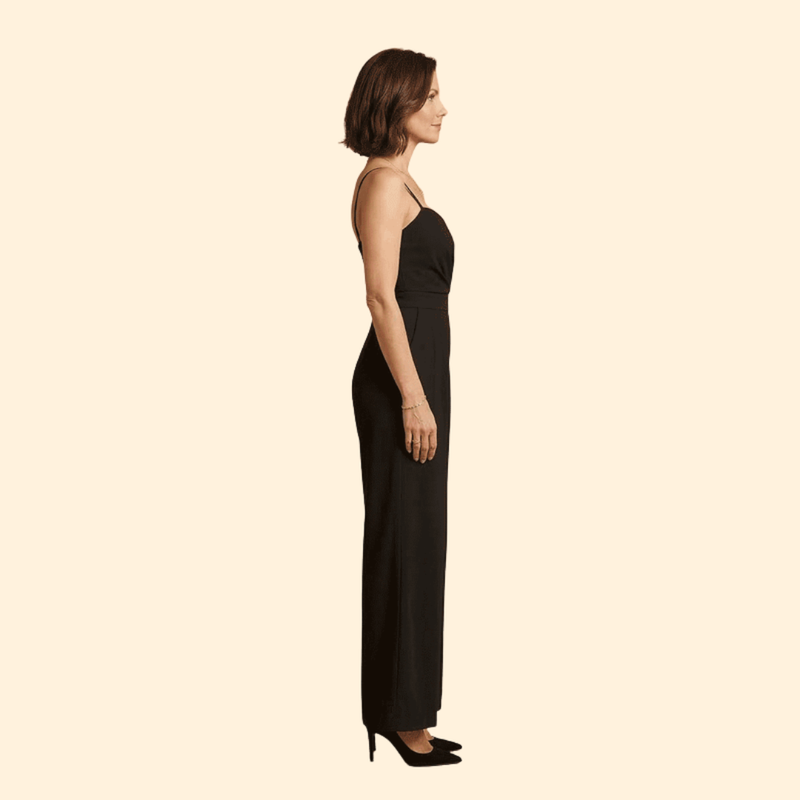 Women’s Sleeveless Jumpsuit with Flared Leg Pants