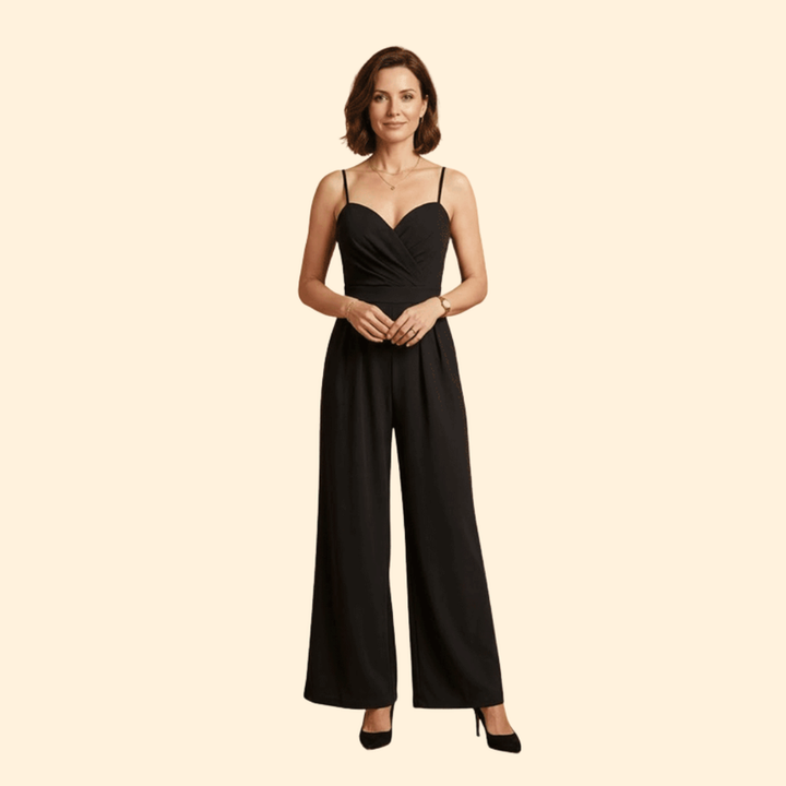 Women’s Sleeveless Jumpsuit with Flared Leg Pants