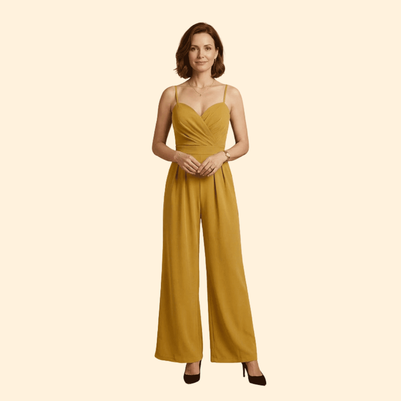 Women’s Sleeveless Jumpsuit with Flared Leg Pants