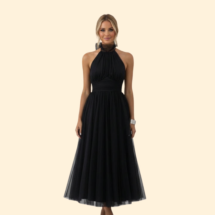 Women’s Tulle Dress with Halter Neckline