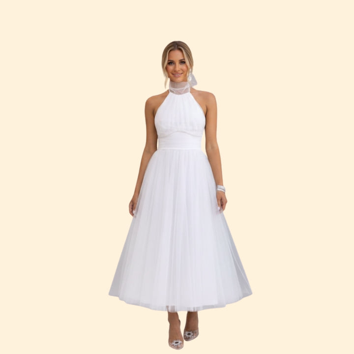 Women’s Tulle Dress with Halter Neckline