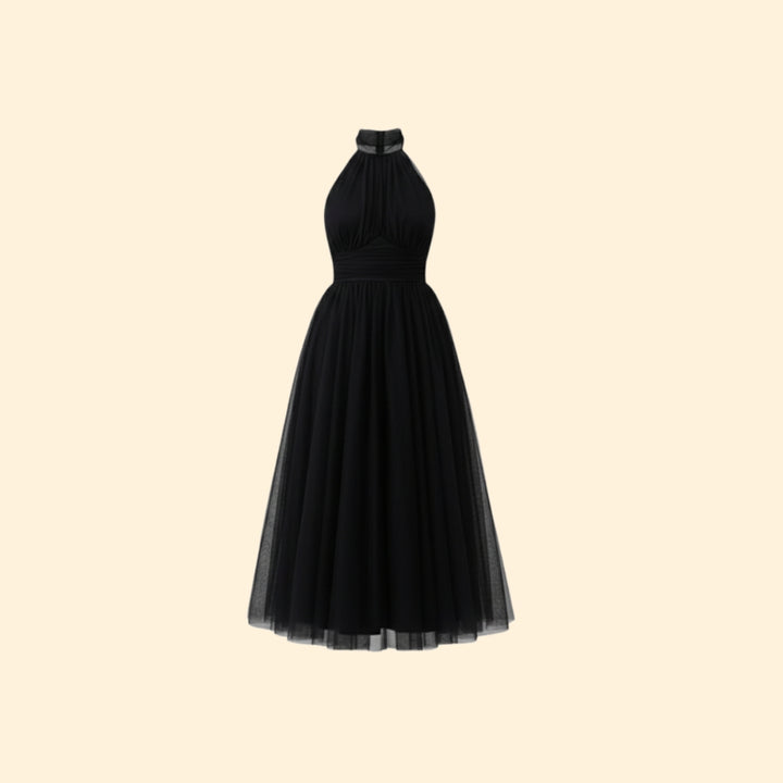 Women’s Tulle Dress with Halter Neckline