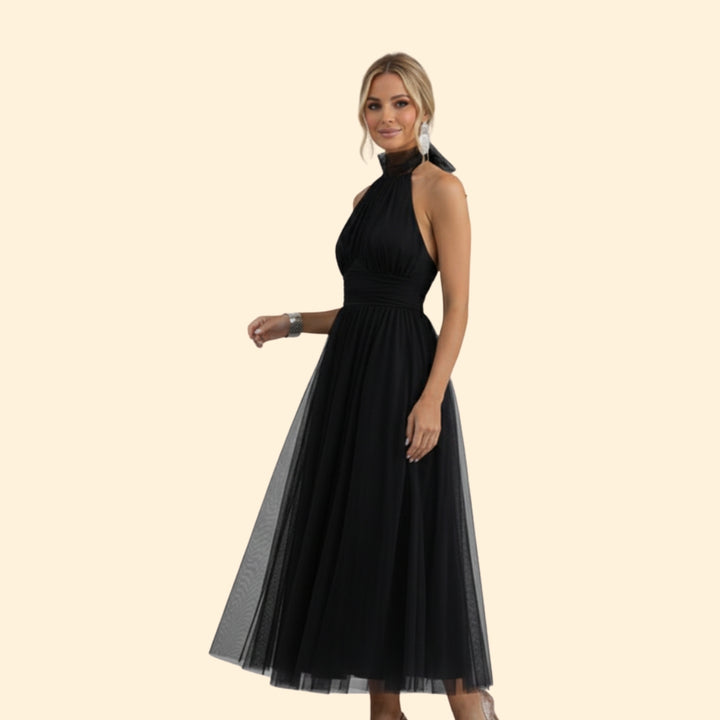 Women’s Tulle Dress with Halter Neckline