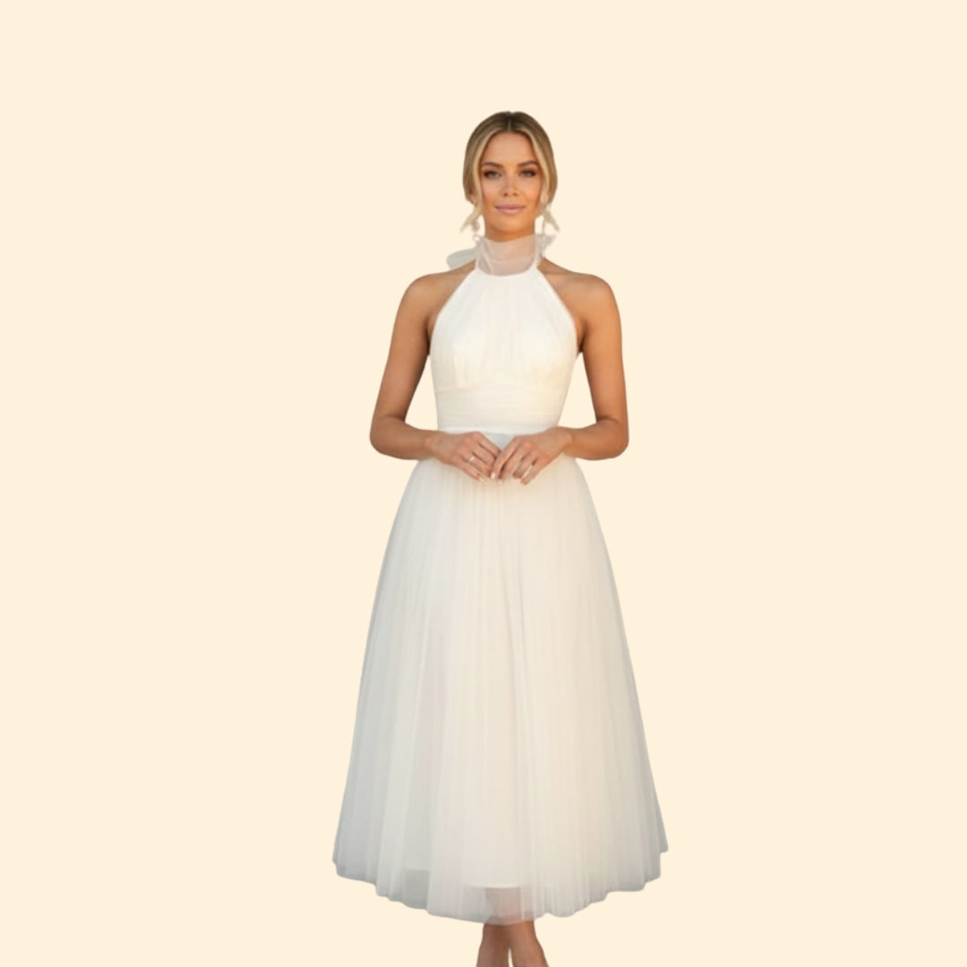 Women’s Tulle Dress with Halter Neckline