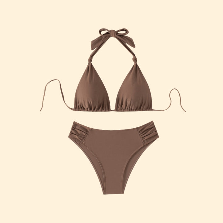 Women's Two-Piece Bikini Set with Adjustable Knot