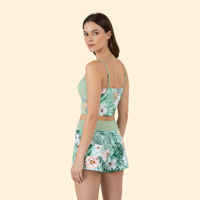 Women’s Two-Piece Bikini Set with Ruched Top