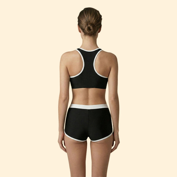 Women's Two-Piece Bikini Set with Sporty Design