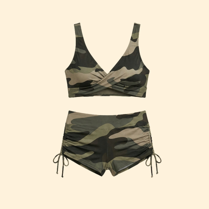 Women’s Two-Piece Bikini with Drawstring Shorts