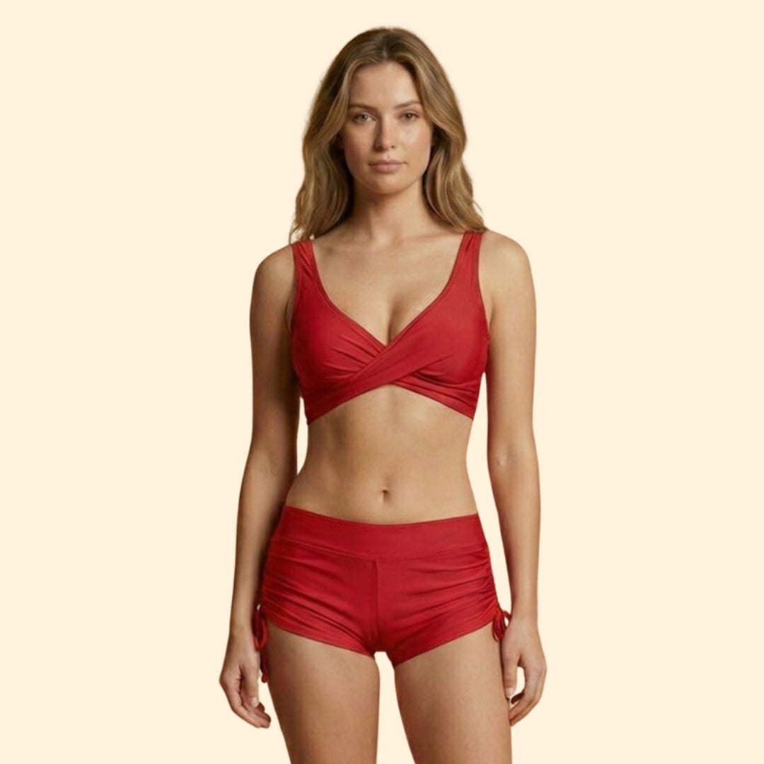 Women’s Two-Piece Bikini with Drawstring Shorts
