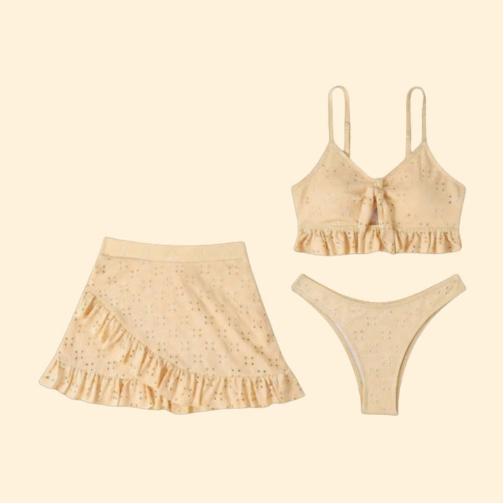 Women’s Two-Piece Bikini with Ruffled Skirt