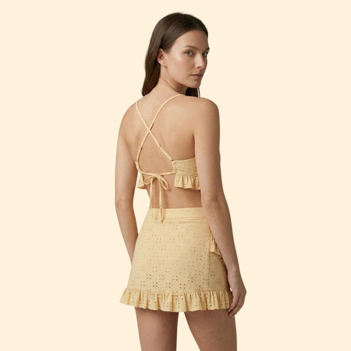Women’s Two-Piece Bikini with Ruffled Skirt