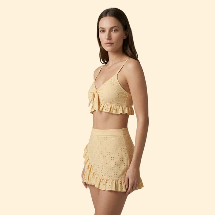 Women’s Two-Piece Bikini with Ruffled Skirt
