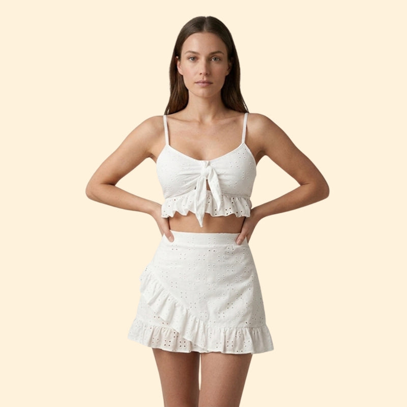 Women’s Two-Piece Bikini with Ruffled Skirt