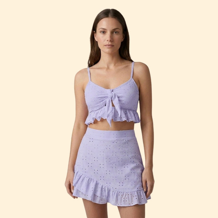 Women’s Two-Piece Bikini with Ruffled Skirt