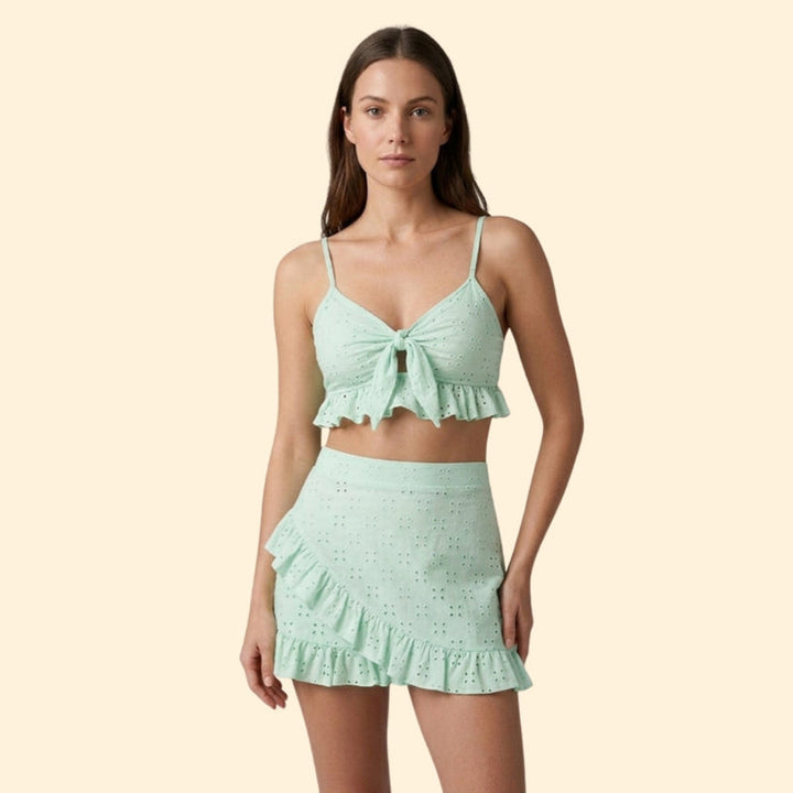 Women’s Two-Piece Bikini with Ruffled Skirt