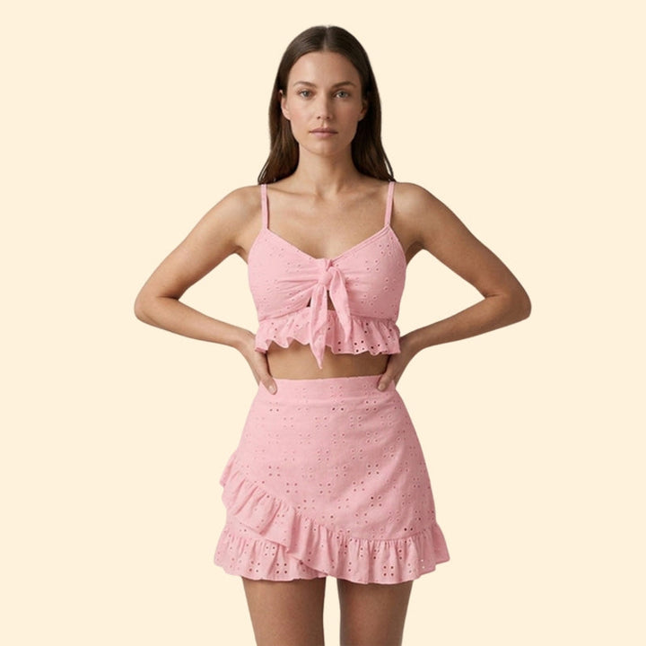 Women’s Two-Piece Bikini with Ruffled Skirt