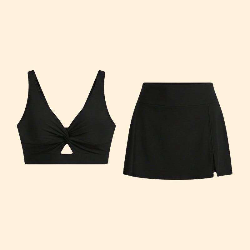 Women's Two-Piece Bikini with Skirt Detail