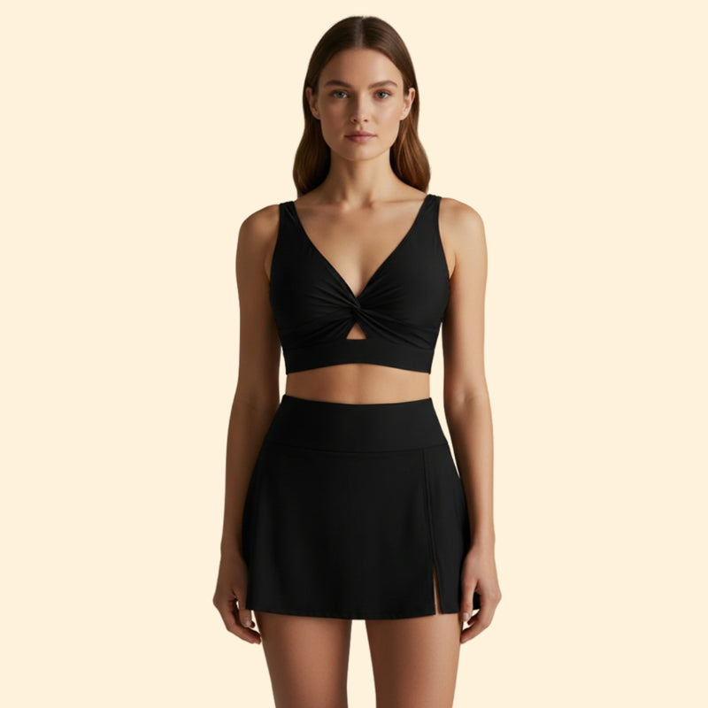 Women's Two-Piece Bikini with Skirt Detail