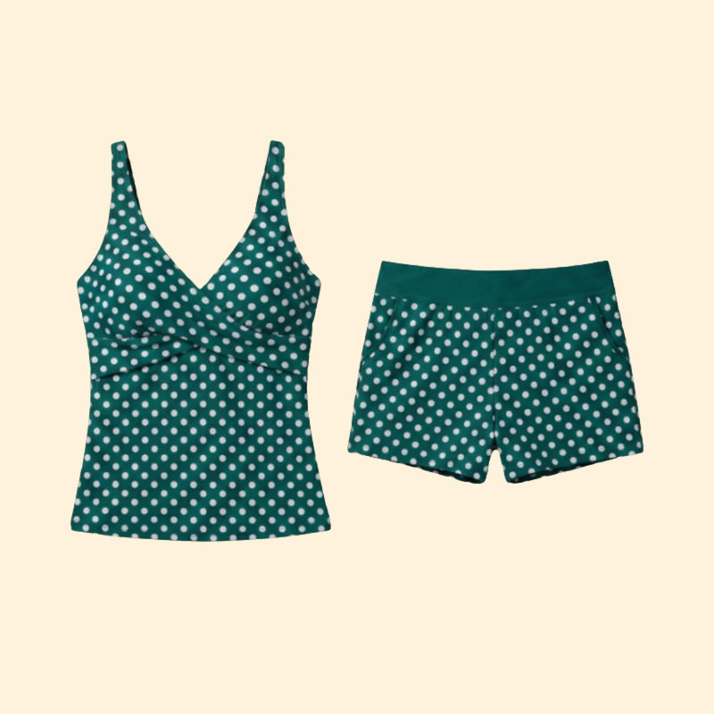 Women’s Two-Piece Bikini with V-Neck Top