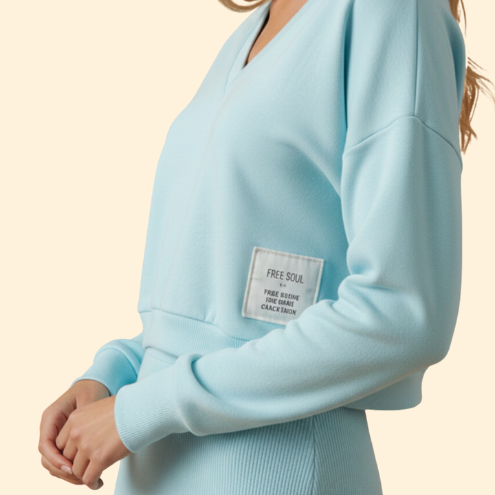 Women's Two-Piece Dress Set with Loose Top and Bodycon Skirt