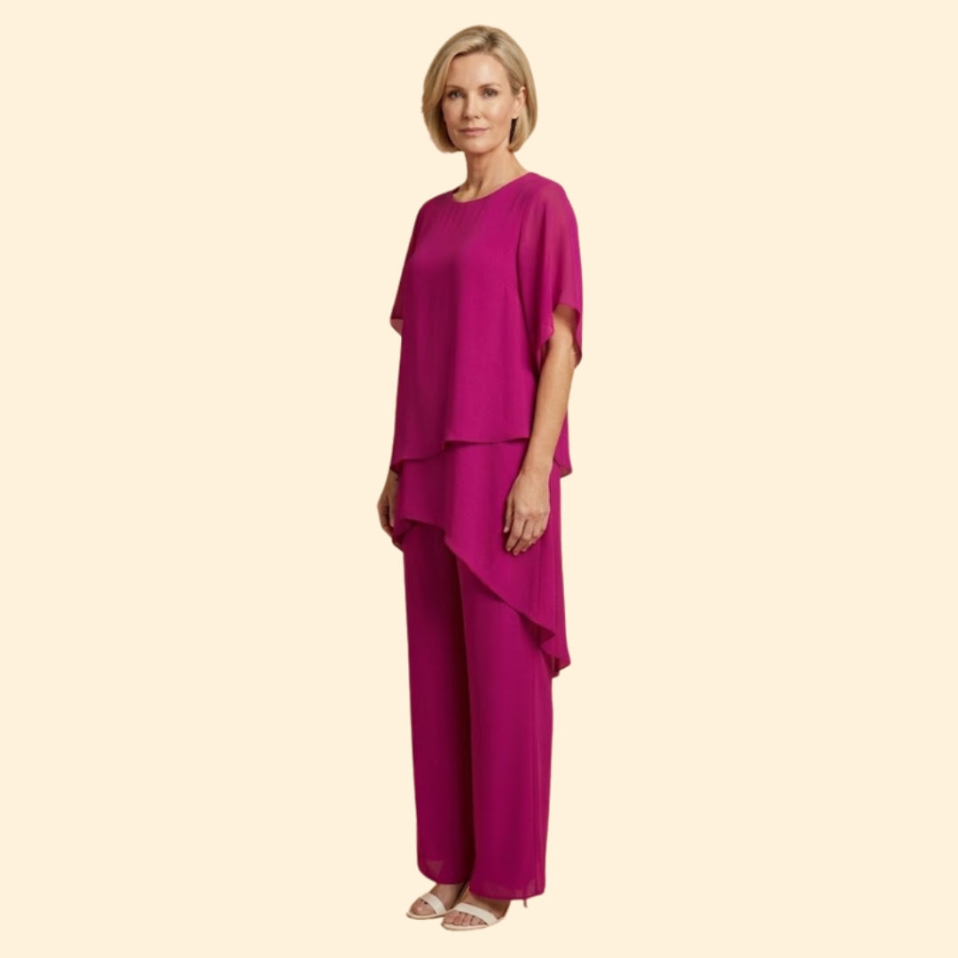 Women’s Two-Piece Set with Asymmetric Tunic