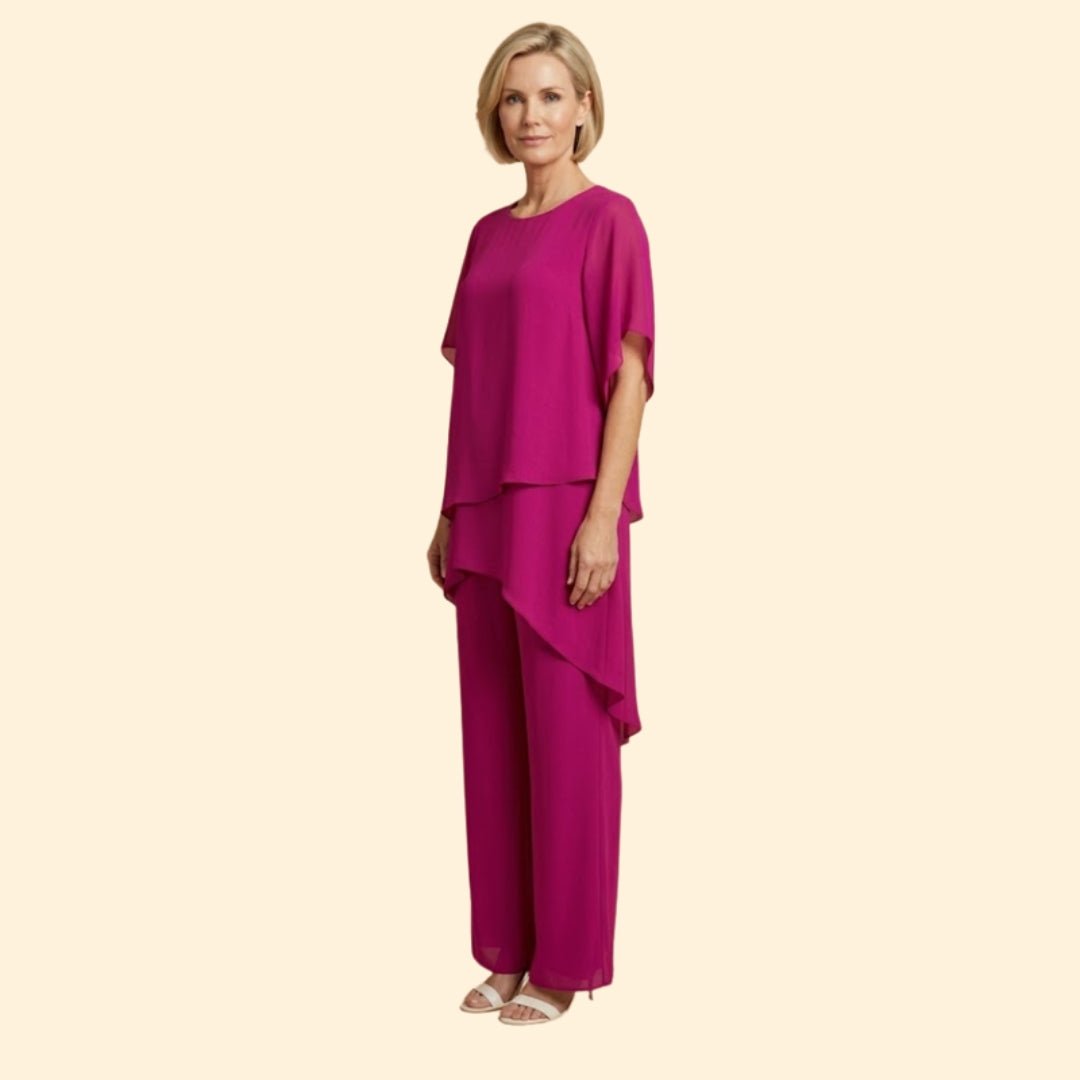 Women’s Two-Piece Set with Asymmetric Tunic