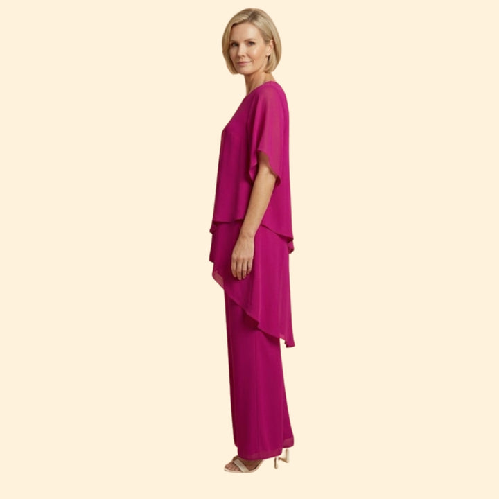 Women’s Two-Piece Set with Asymmetric Tunic