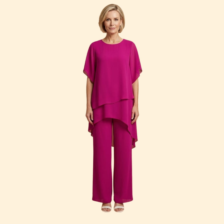 Women’s Two-Piece Set with Asymmetric Tunic