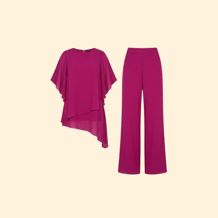 Women’s Two-Piece Set with Asymmetric Tunic