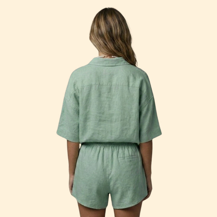 Women’s Two-Piece Set with Button-Up Shirt