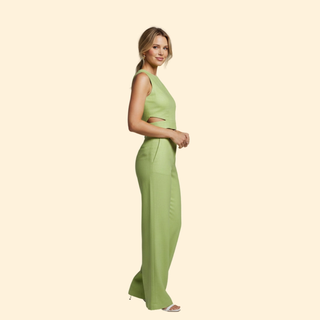 Women’s Two-Piece Set with Crop Top and Trousers
