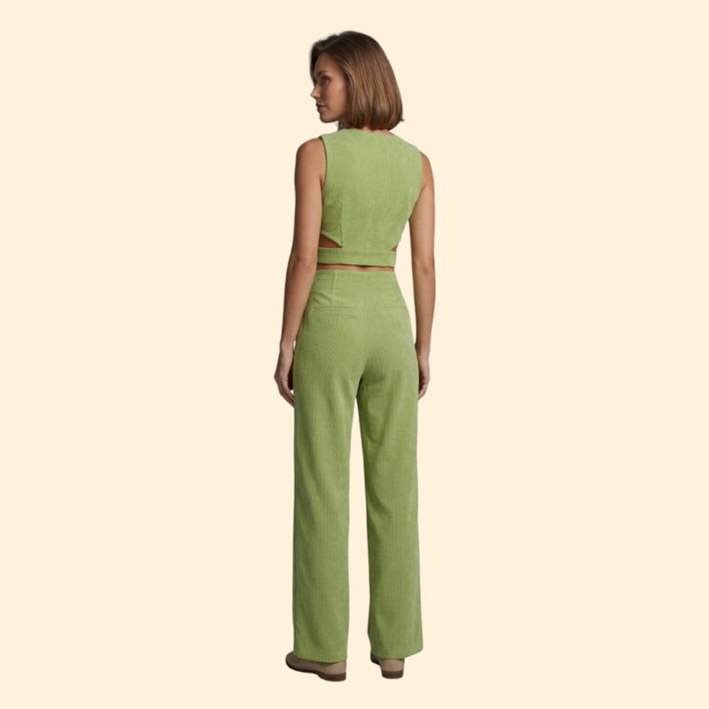 Women’s Two-Piece Set with Cropped Top