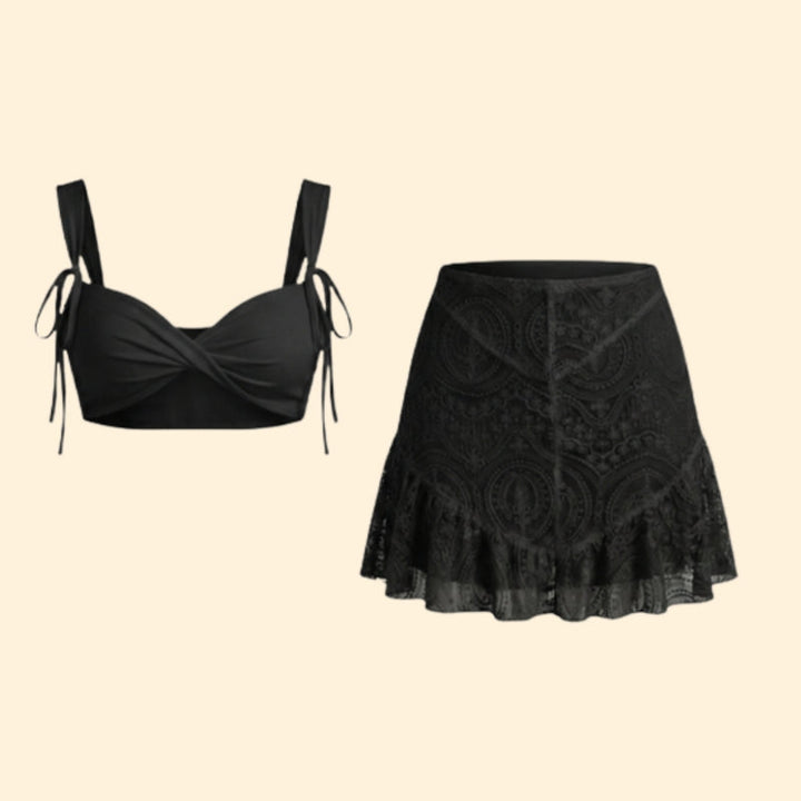 Women’s Two-Piece Set with Cut-Out Design