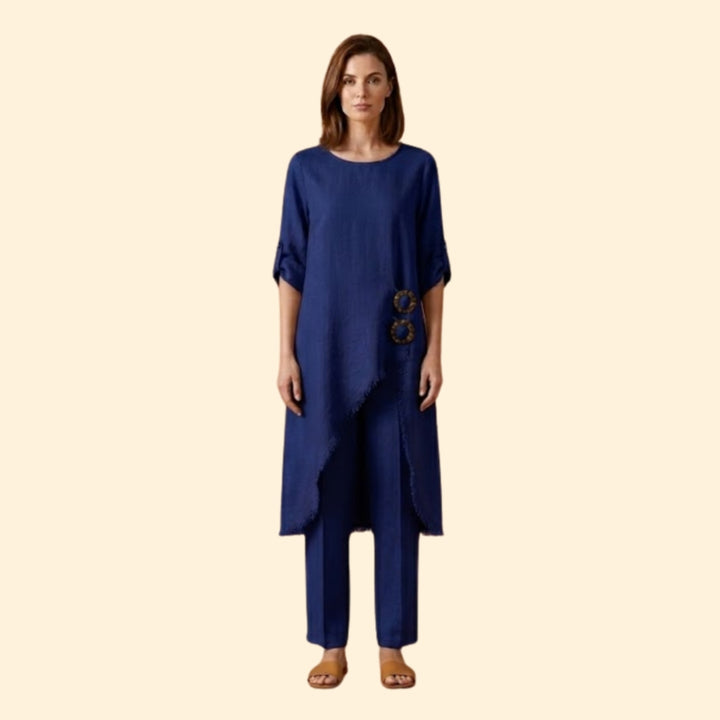 Women’s Two-Piece Set with Decorative Rings