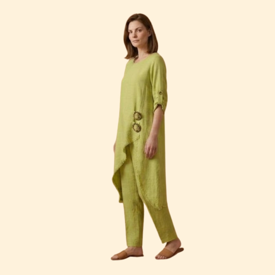 Women’s Two-Piece Set with Decorative Rings