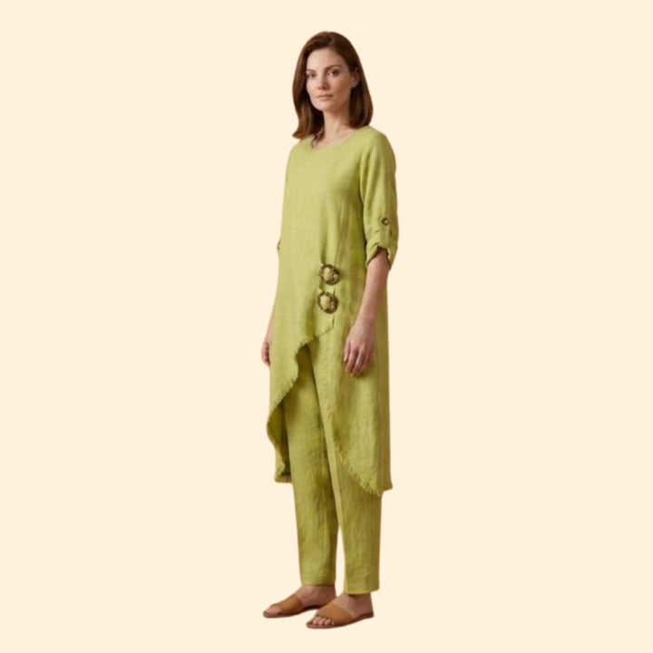 Women’s Two-Piece Set with Decorative Rings